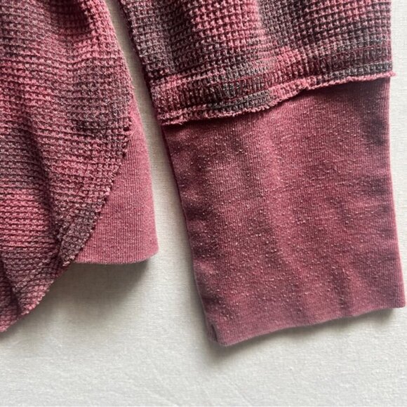 We the Free Buffalo Check Waffle Knit Thermal Long Sleeve Shirt L - Picture 8 of 8